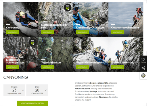 AI-supported website personalization for holiday destination